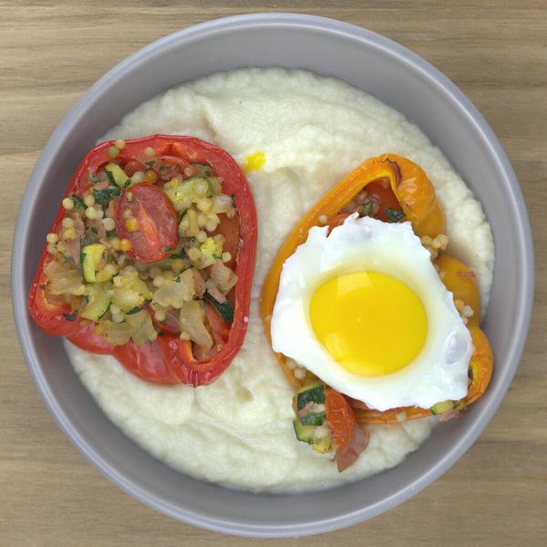 Stuffed Bell Peppers Sunny Side Up