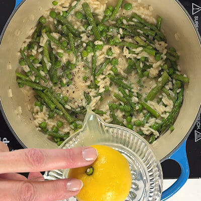 Step 5 - Season with salt & pepper and add lemon juice.