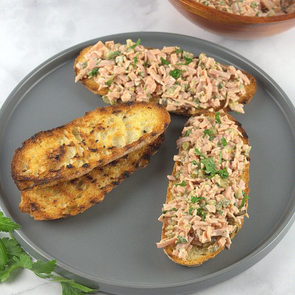 Open Sandwich with Cold Cut Salad