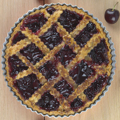 Step 4 - Place the pie in a pre-heated oven of 400°F and bake for 20 minutes. Then turn down the temperature to 375°F and bake for another 30 minutes. There is the chance that your crust, especially the edges, may turn too brown during these 30 minutes. Protect them by placing a sheet of aluminum foil loosely over the pie.