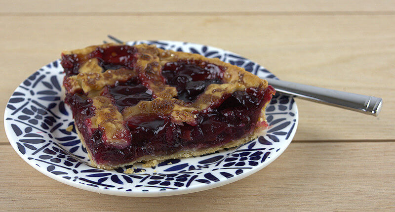 Wedge of cherry pie