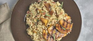 Roasted Peach Risotto
