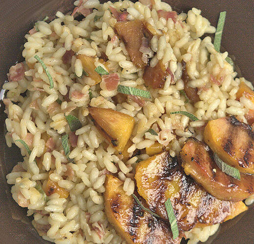 Roasted Peach Risotto