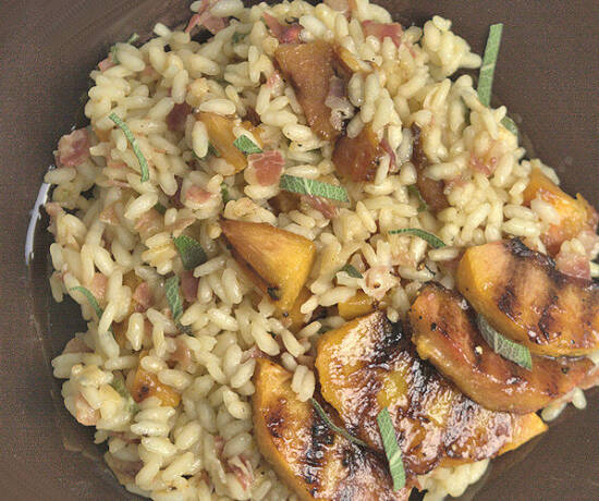 Roasted Peach Risotto