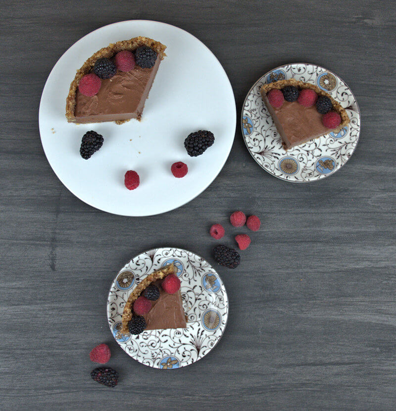 Wedges of Dairy & Egg-Free Chocolate Mousse Pie