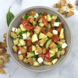 Panzanella with Cucumber and Feta