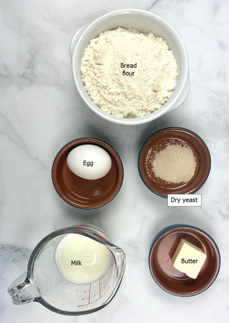 Key ingredients to make Perfectly Soft Dinner Rolls