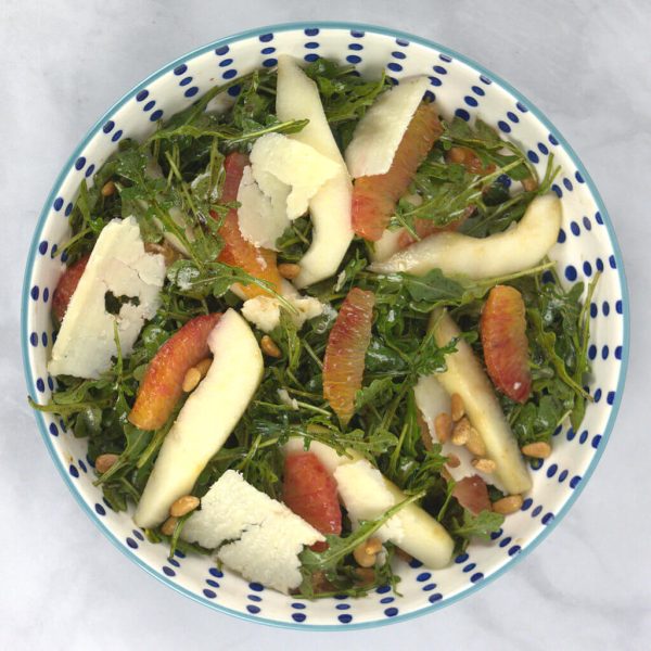 Arugula, Pear, Orange and Pecorino Salad
