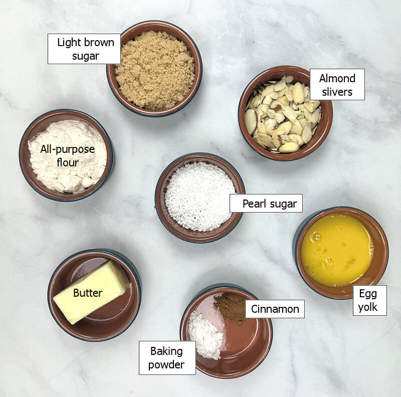 Key ingredients to make Jan Hagel cookies