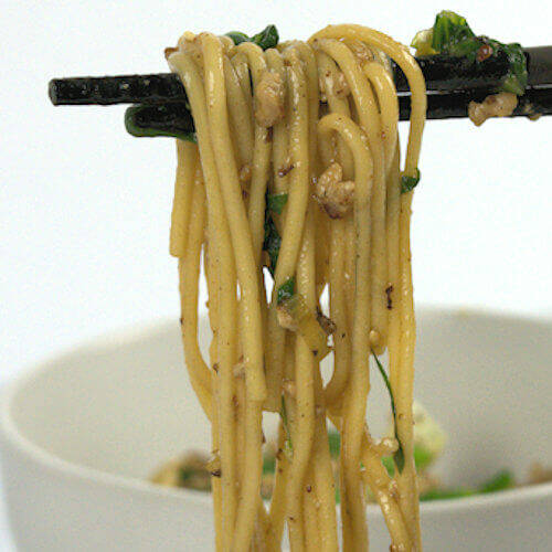 Stir Fried Udon Noodles with Bok Choy