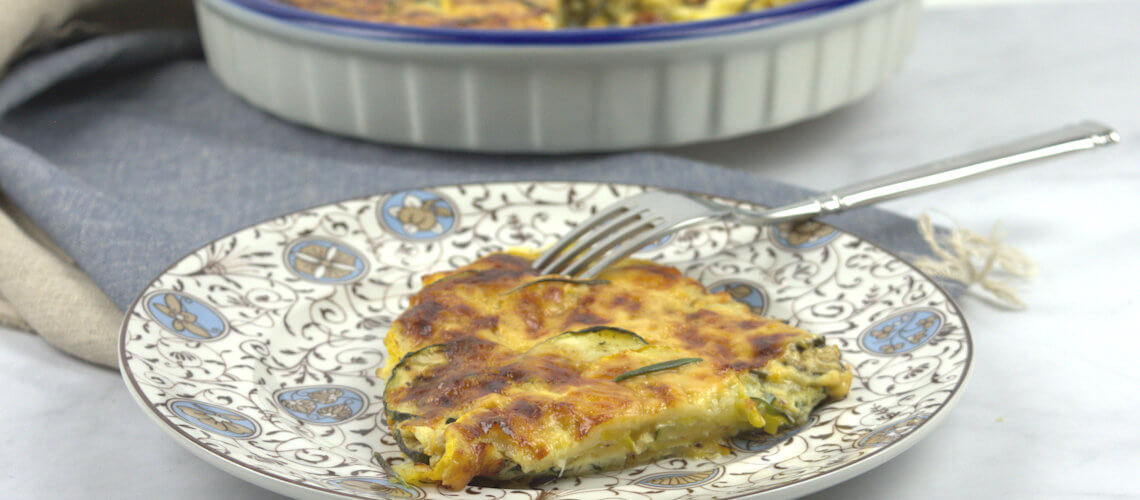 Green and Yellow Zucchini Tart