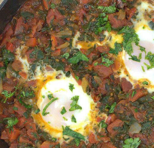 Easy Shakshuka with Spinach