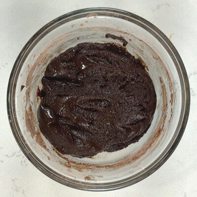 Step 4 - Add the flour mixture and mix until combined. No need to mix any further.