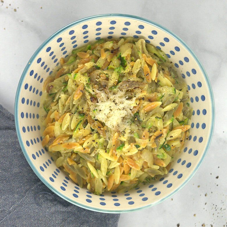 Orzo with zucchini