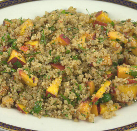 Quinoa Salad with Peaches Herbs and Pecans