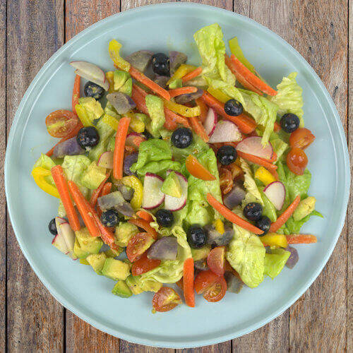 Vegetable and Fruit Rainbow Salad