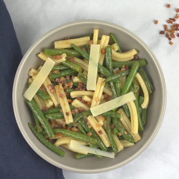 Green Beans and Pancetta Pasta