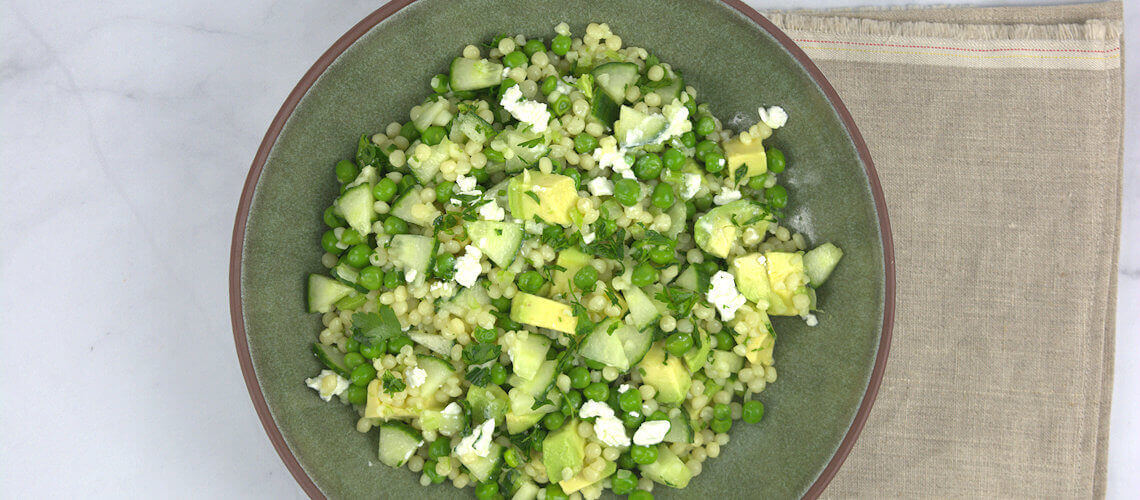 Couscous Salad with Feta and Greens