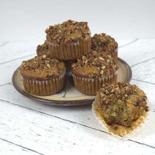 Moist Banana Pecan Muffins