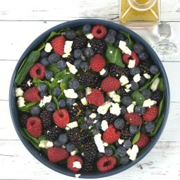 Triple Berry Spinach Salad