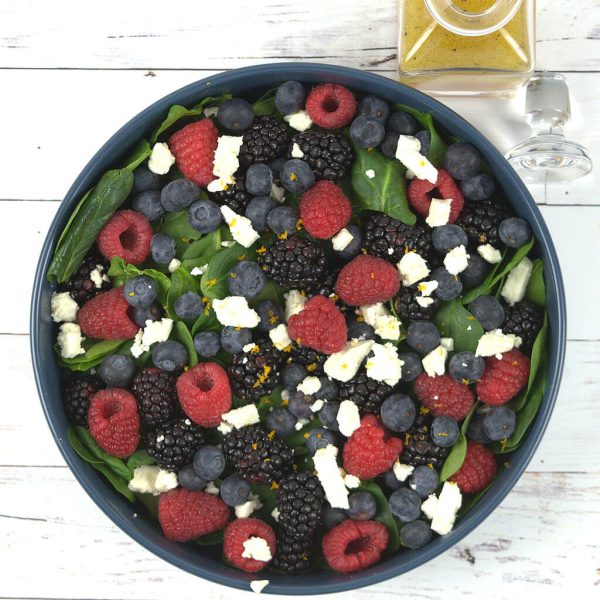 Triple Berry Spinach Salad