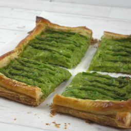 Asparagus Tart with Peas and Gruyere