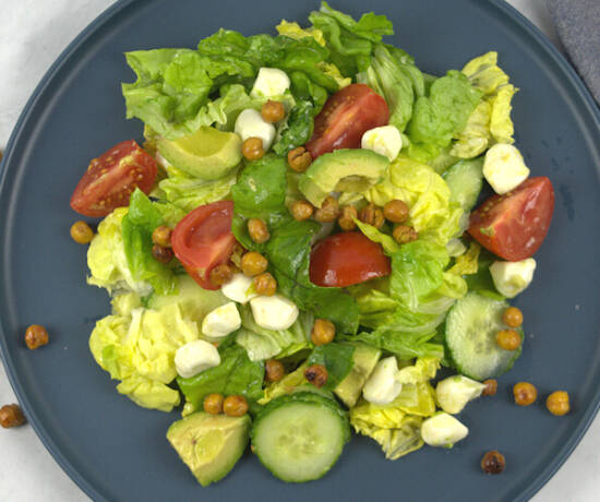 Early Spring Salad Roasted Chickpeas