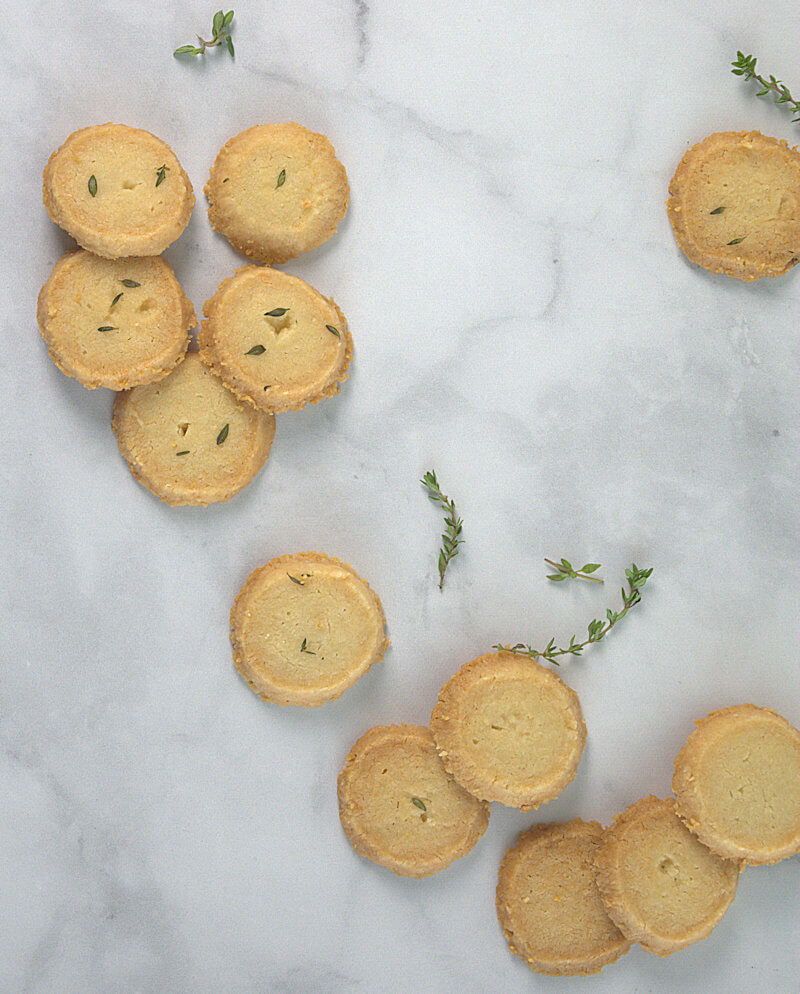 Cheese shortbread cookies. Also called cheese coins.