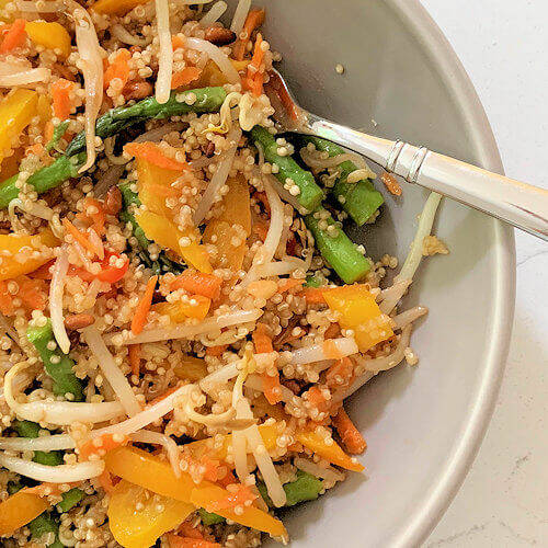 Quinoa Salad with Bean Sprouts