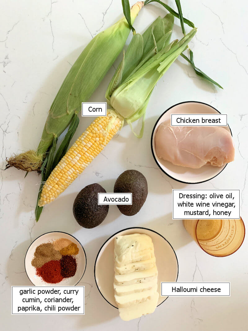 Key ingredients to make Avocado Chicken Salad