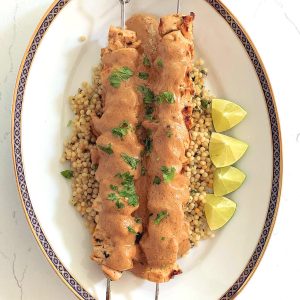 Chicken Satay with Peanut Sauce for Two