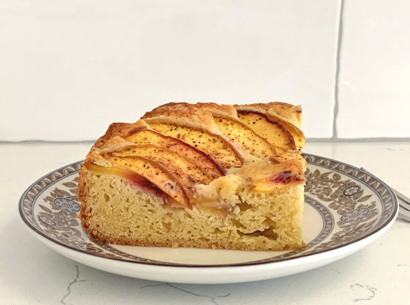 Wedge of Peach Cake