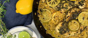 One Skillet Herb Chicken Lemon & Lime Orzo