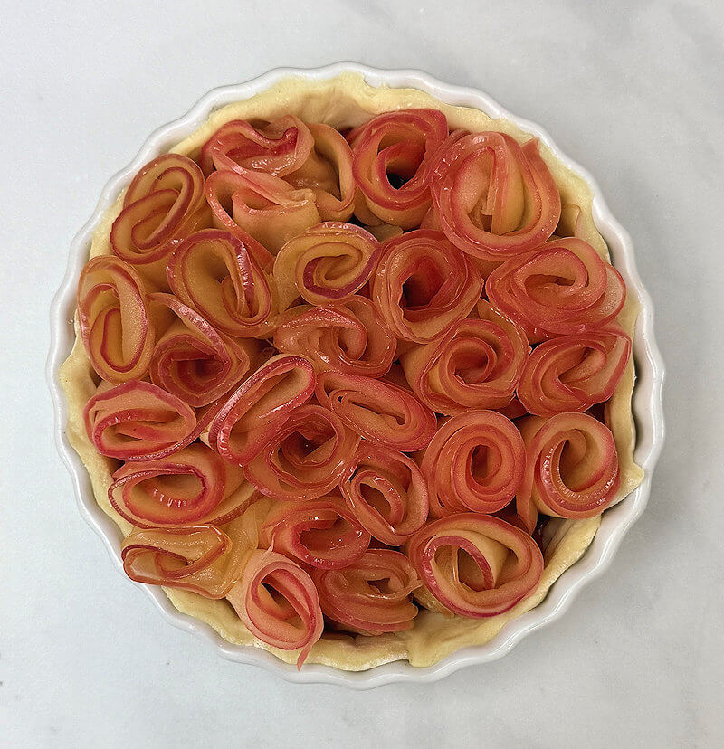 Apple Rose Tart for Two before it goes into the oven.