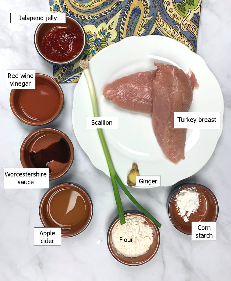 Ingredients to make Jalapeno Turkey Cutlets