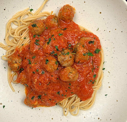 Spaghetti and Mini Meatballs