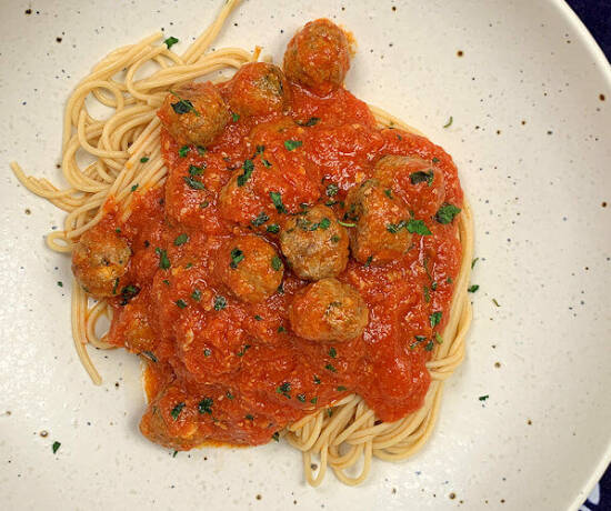 Spaghetti and Mini Meatballs