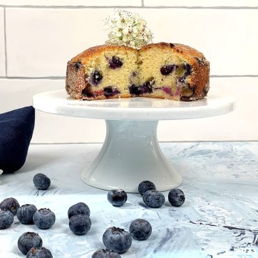 Blueberry Muffin Cake with Cinnamon Sugar
