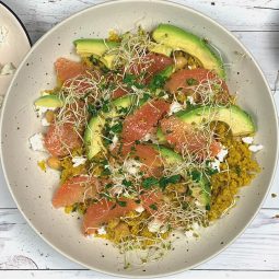 Quinoa Chickpea Salad with Grapefruit