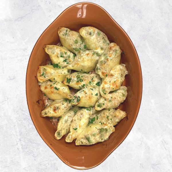 No-Tomato Sauce Stuffed Pasta Shells