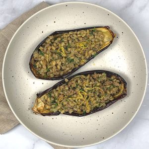 Lamb Stuffed Eggplant