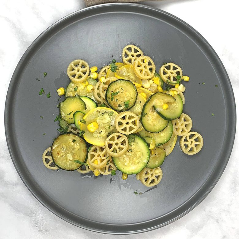 Rotelle Pasta with Squash & Corn