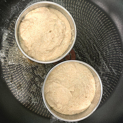 Step 4 - Baking pancakes, using rings