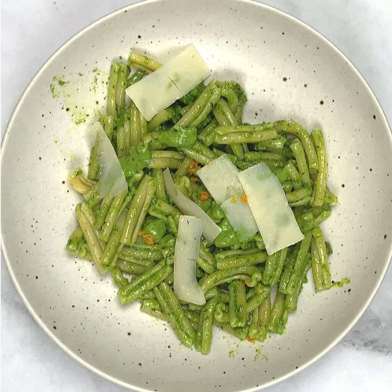 Pasta with Orange Pistachio Pesto
