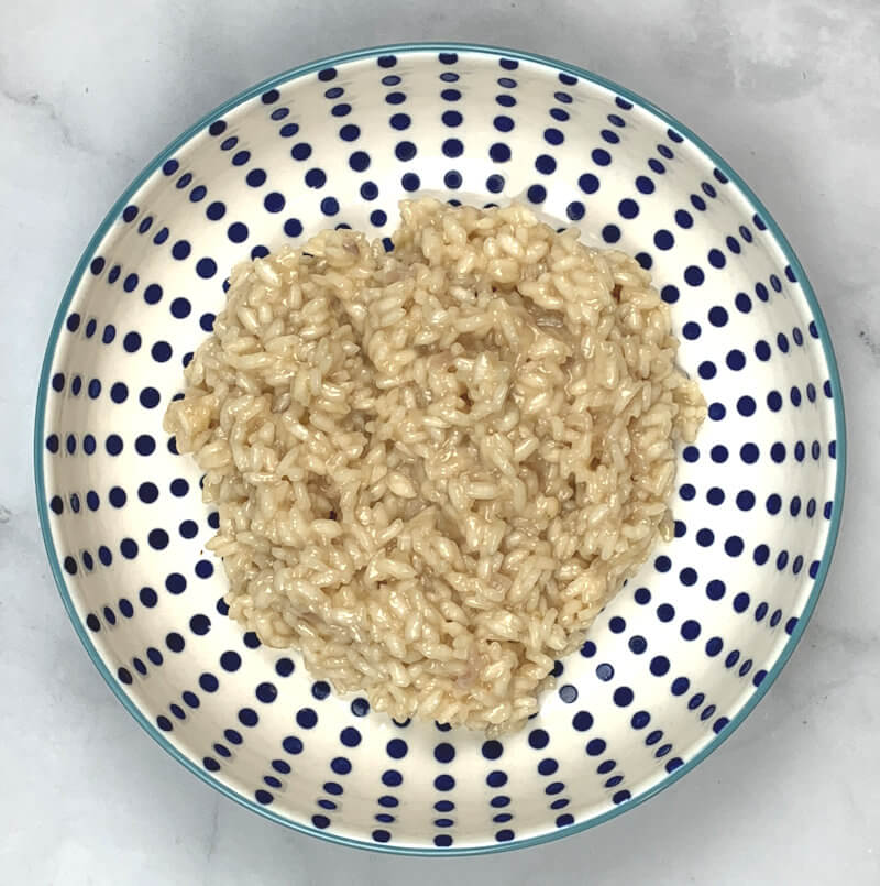 Bowl of plain risotto