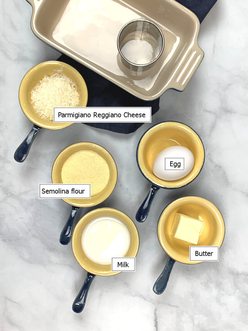 Key ingredients to make Gnocchi alla Romana