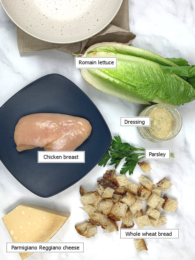Key ingredients Grilled Chicken Caesar Salad