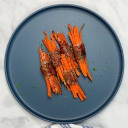 Prosciutto wrapped carrots
