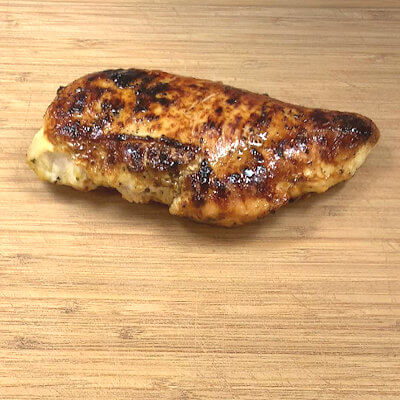 Step 3 - Remove the chicken breast from the marinade and wipe off the marinade. Season with salt and pepper and grill or cook in skillet on stove or in oven until the meat reaches an internal temperature of 165 degrees F.
