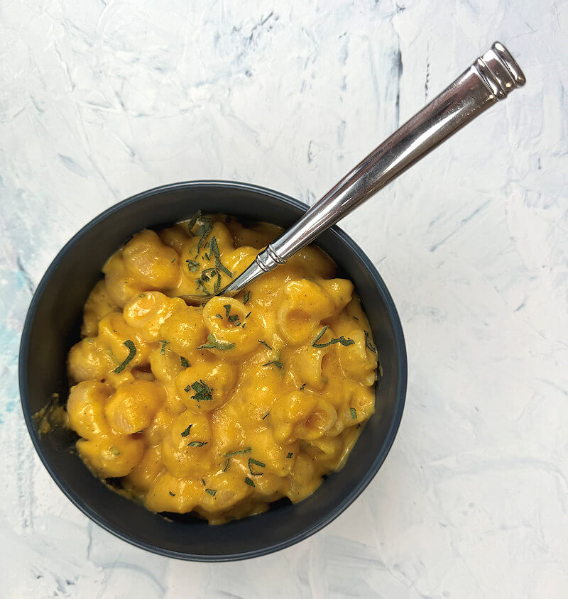 Creamy Butternut Squash Pasta with fork